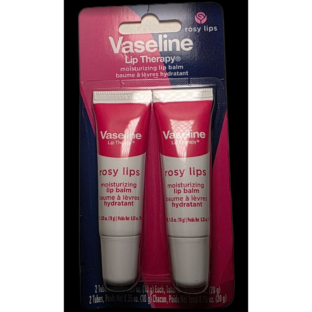 Vaseline Lip Therapy Rosy Lips Moisturizing Lip Balm Twin Pack (2-Pack) NIB 4 oz